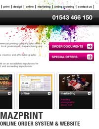 Online print ordering system and website