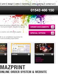Online print ordering system and website